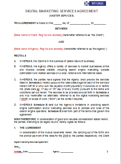 Digital Marketing Services Agreement - Image 2
