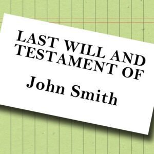 Last Will - Single, Unmarried Person